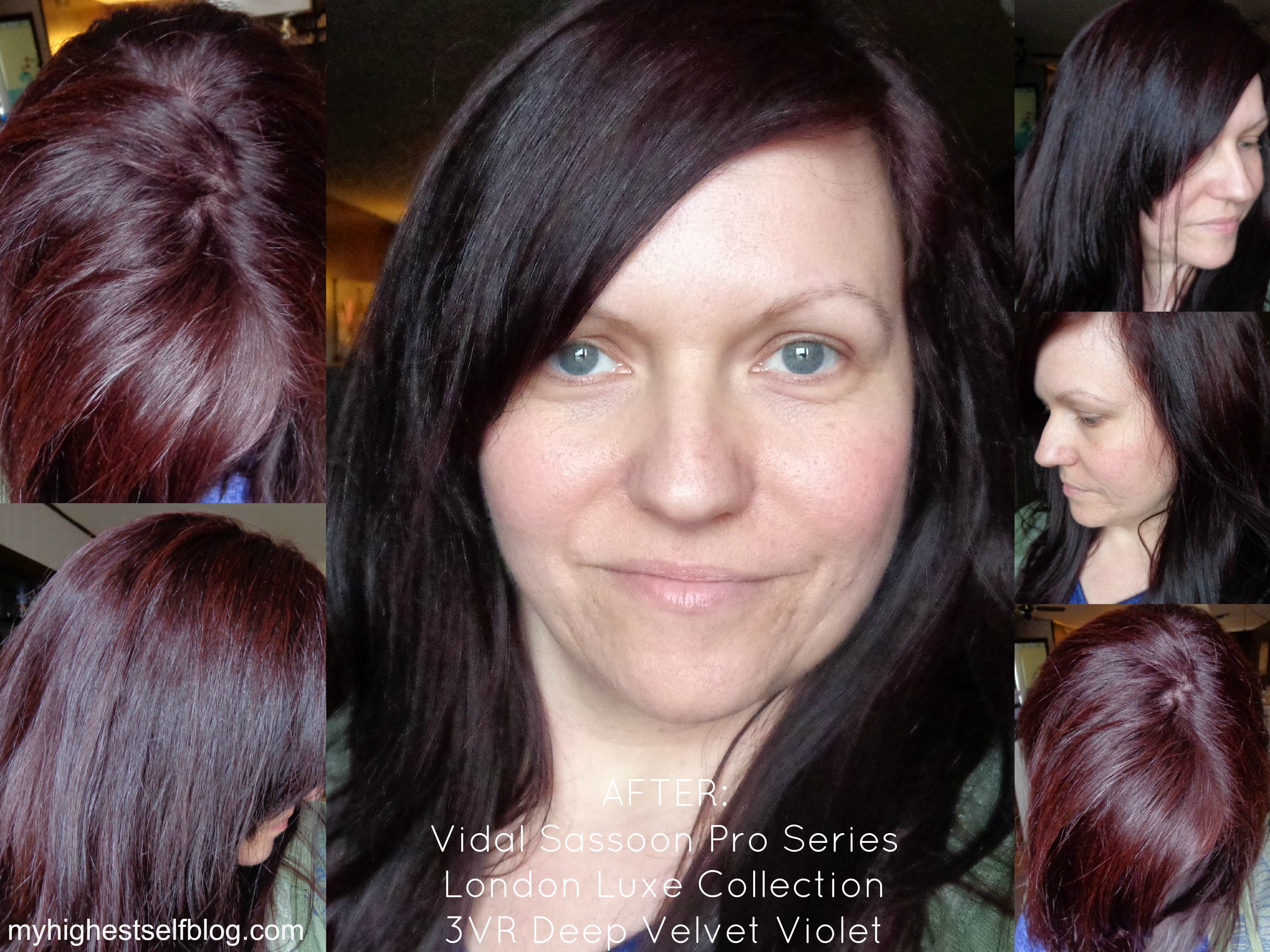 Review with Before and After Photos: Vidal Sassoon Pro Series Hair Color  London Luxe Collection - Deep Velvet Violet (3VR) - My Highest Self