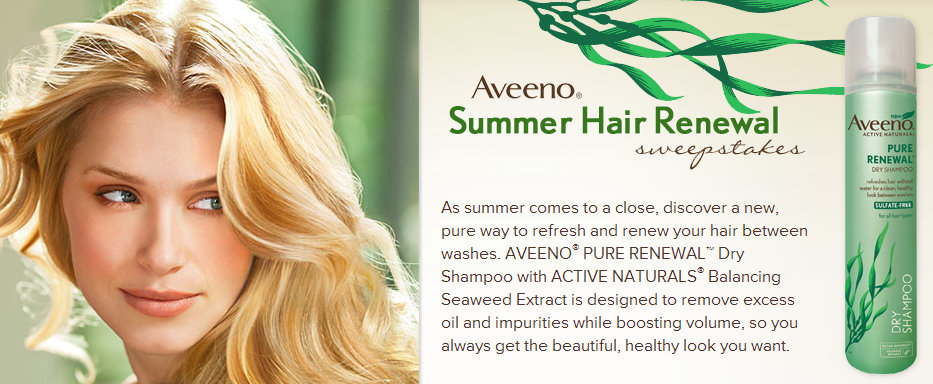 *CLOSED* Aveeno Summer Hair Renewal Sweeps & Giveaway