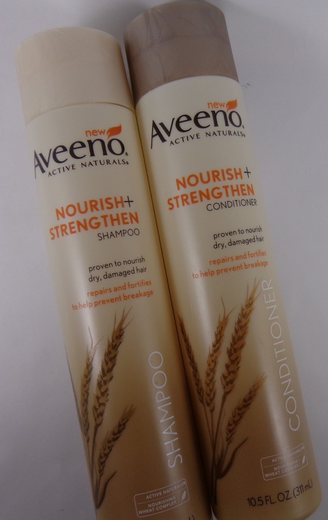 Review:  Aveeno Nourish + Strengthen Shampoo and Conditioner