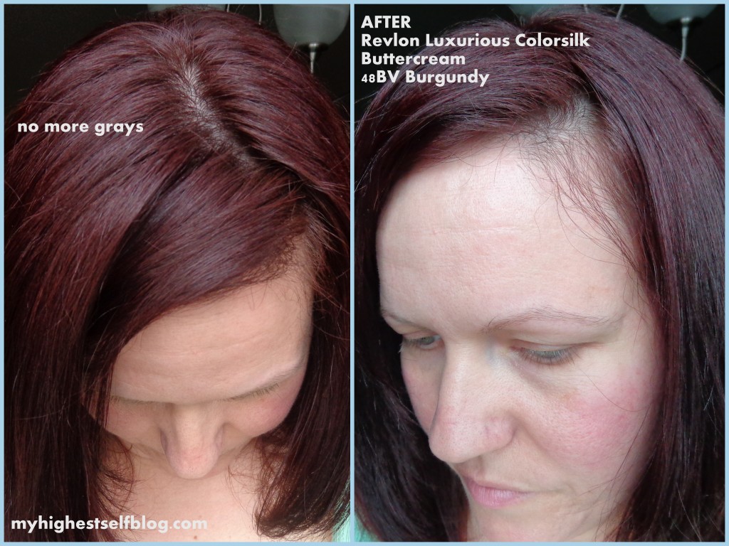 After Revlon hair color burgundy