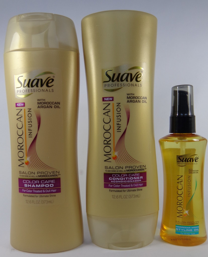 Review: Suave Professionals Moroccan Infusion Color Care Shampoo, Conditioner and Moroccan Argan Styling Oil
