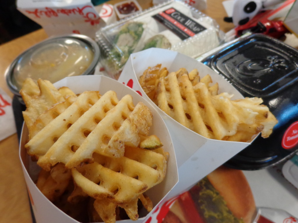 chick fil a waffle fries review