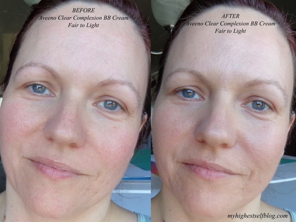 Aveeno BB Cream Before and After
