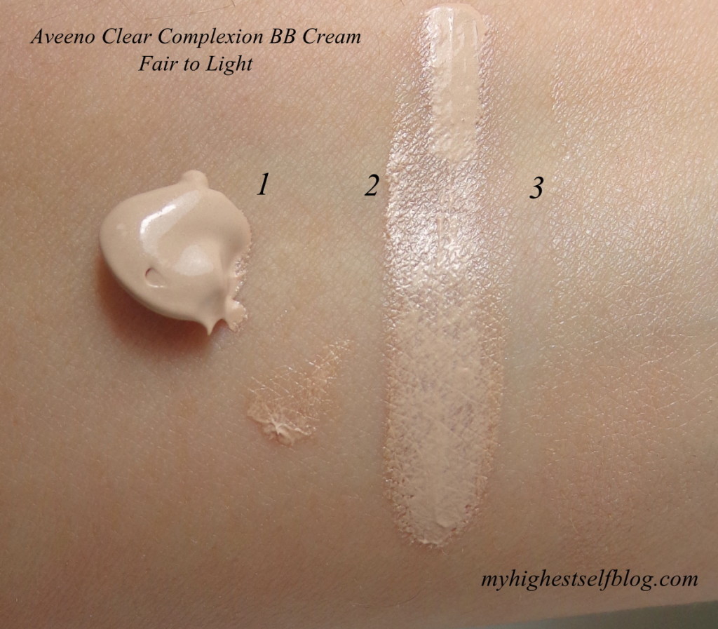 Aveeno Clear Complexion BB Cream swatch