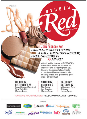 FREE Event in Chicago, NY, LA: Makeovers, Beauty Samples, Fall Fashion at Redbook Studio Red