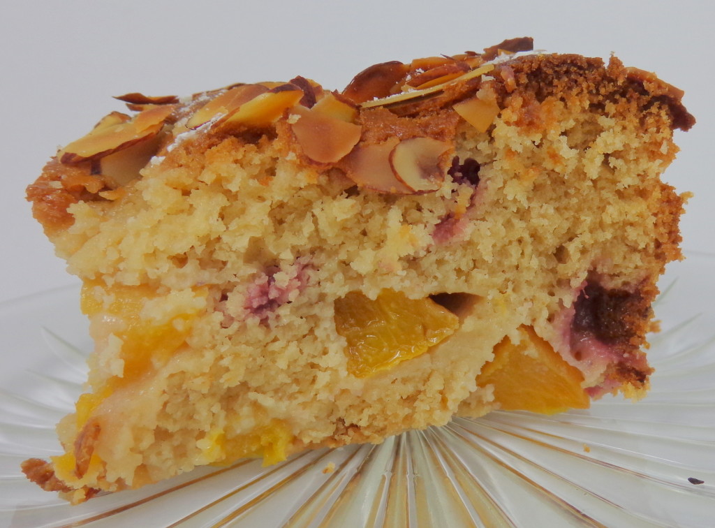 Peach and Raspberry Old Fashioned Cake