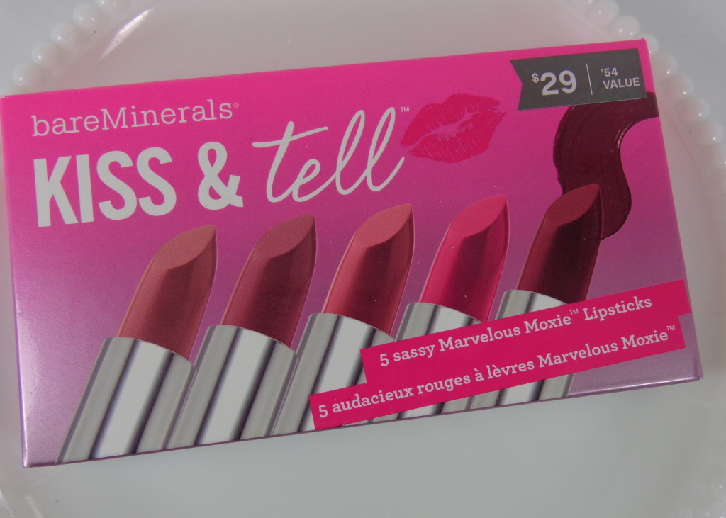 bareMinerals Kiss & Tell 5-piece Mini Lipstick Collection #HolidayGiftGuide