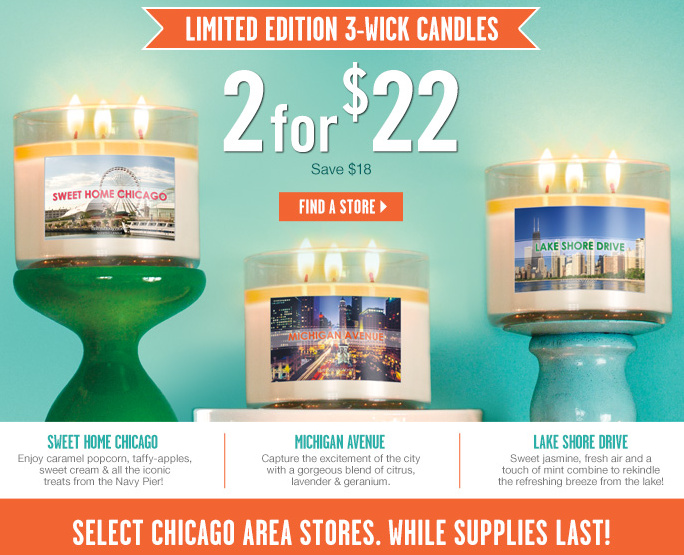 Limited Edition Chicago Candles from Bath & Body Works