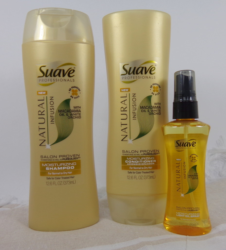 Review: Suave Natural Infusion Moisturizing Shampoo, Conditioner, Light Oil Spray