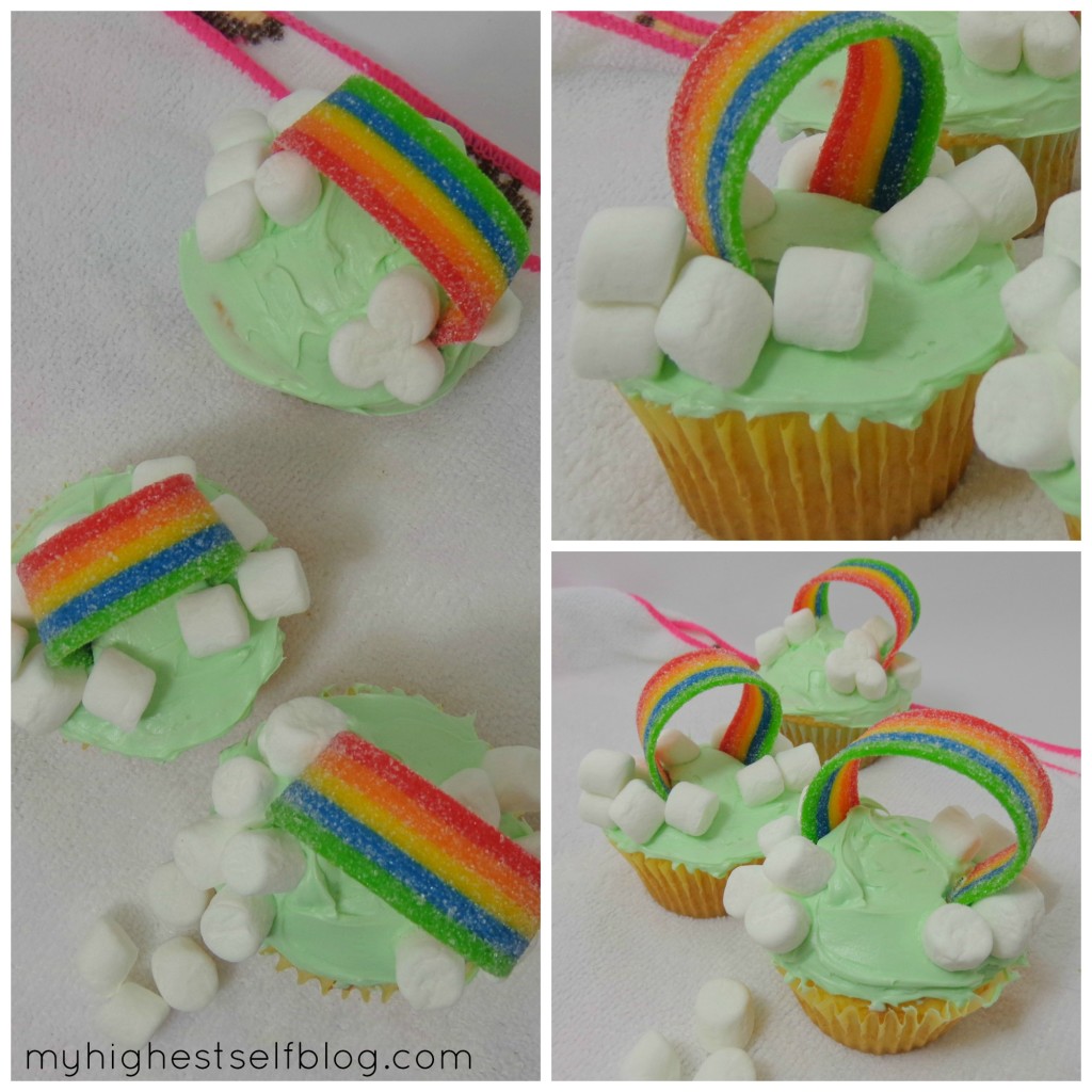 St Patricks Rainbow Cupcakes