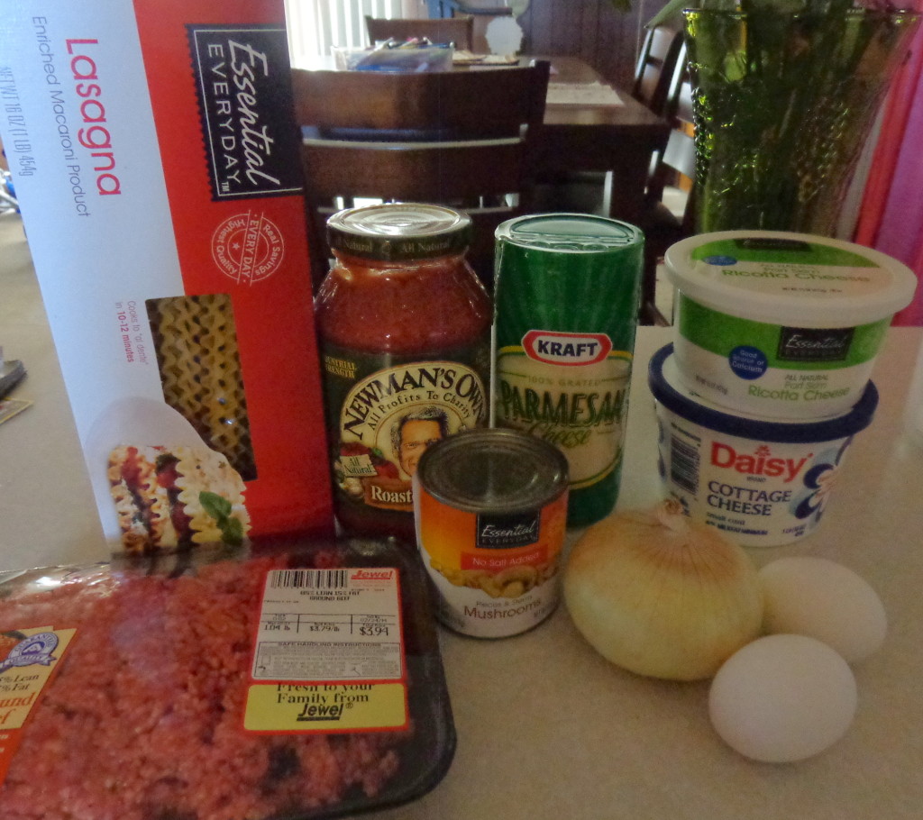 Ingredients for Simple Lasagna