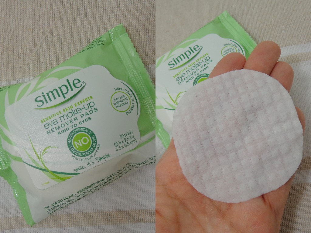 Simple Skincare Eye Makeup Remover Pads