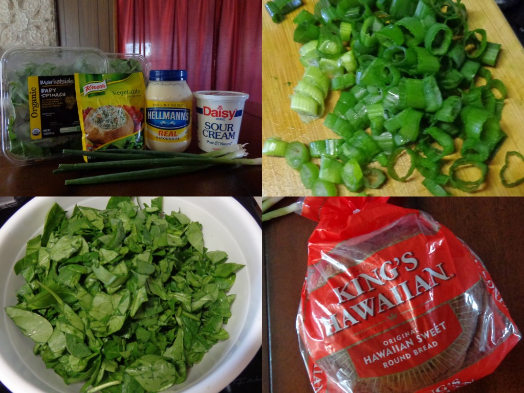 Simple Spinach Dip Ingredients