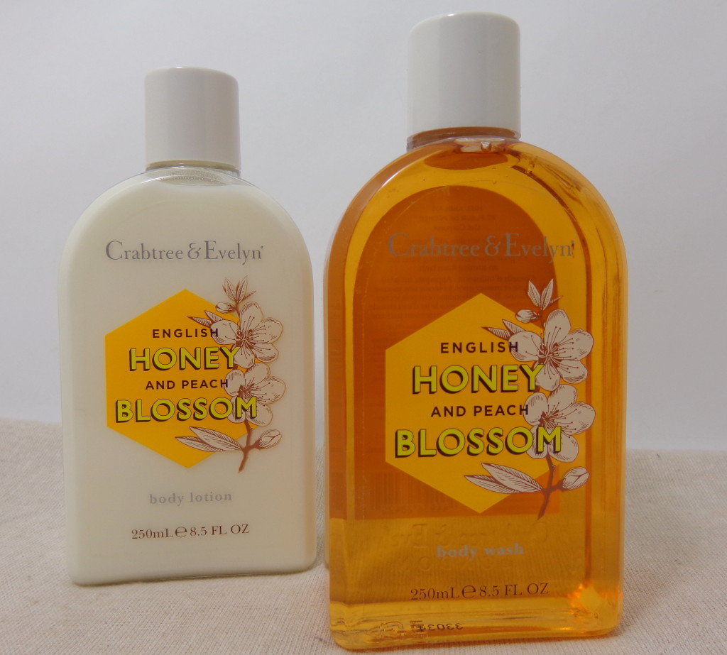 Crabtree & Evelyn English Honey and Peach Blossom Body Wash and Body Lotion