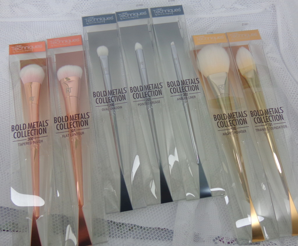 Bold Metals Collection Makeup Brushes Rose Gold, Silver, Gold