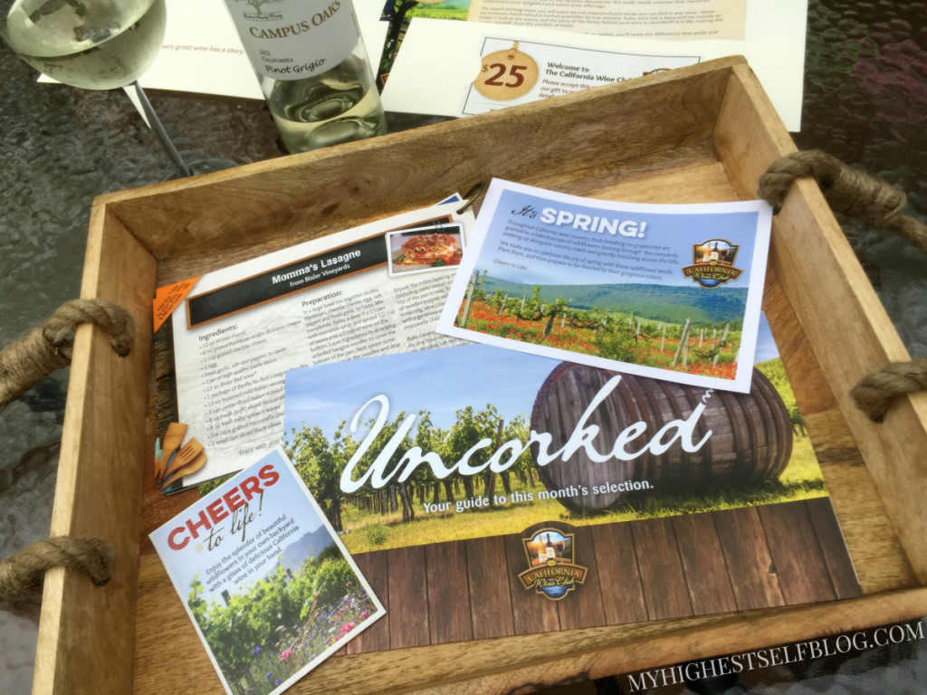 The California Wine Club White Wine & Brochures