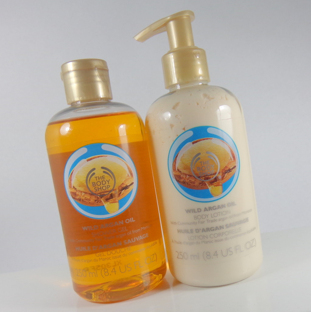Body Shop Wild Argan Oil Shower Gel and Body Lotion