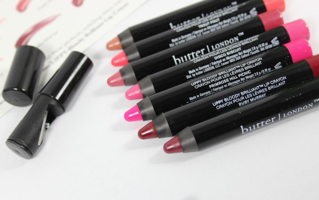 butter LONDON Bloody Brilliant Lip Crayon Swatches
