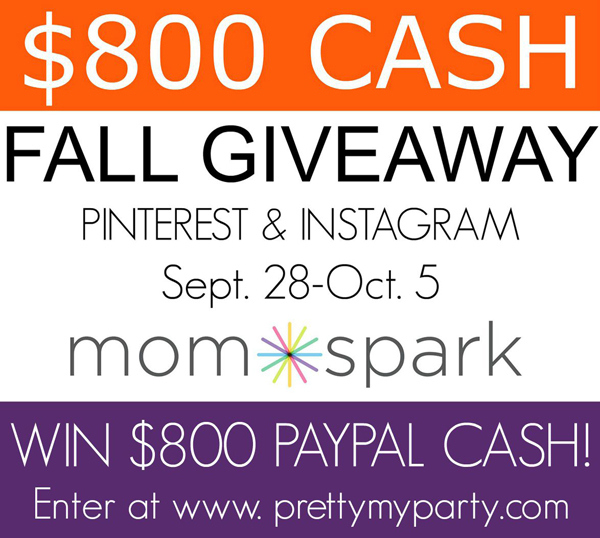 Fall Giveaway:  $800 Paypal Cash!