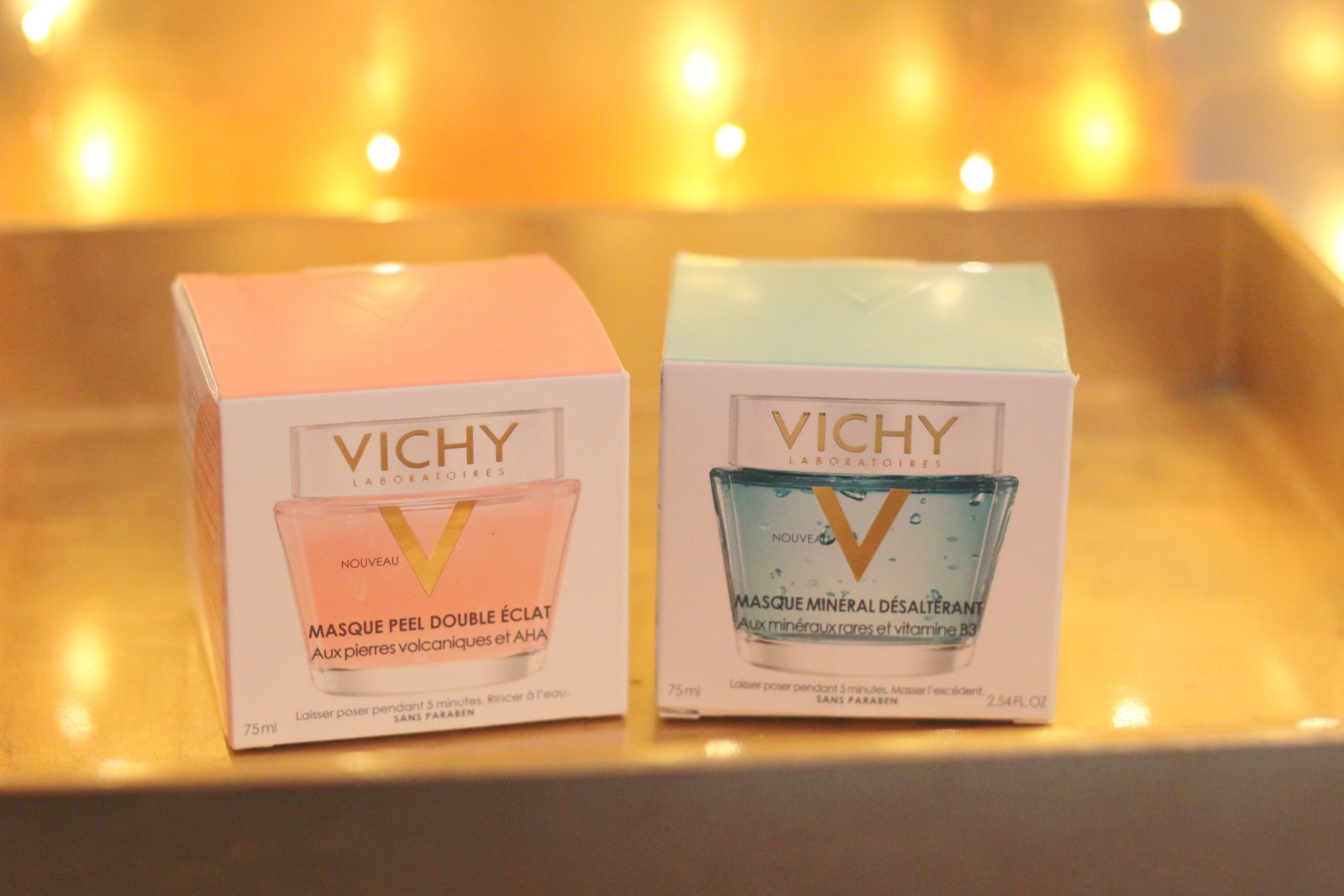 Vichy Double Glow Peel and Vichy Quenching Mineral Masks