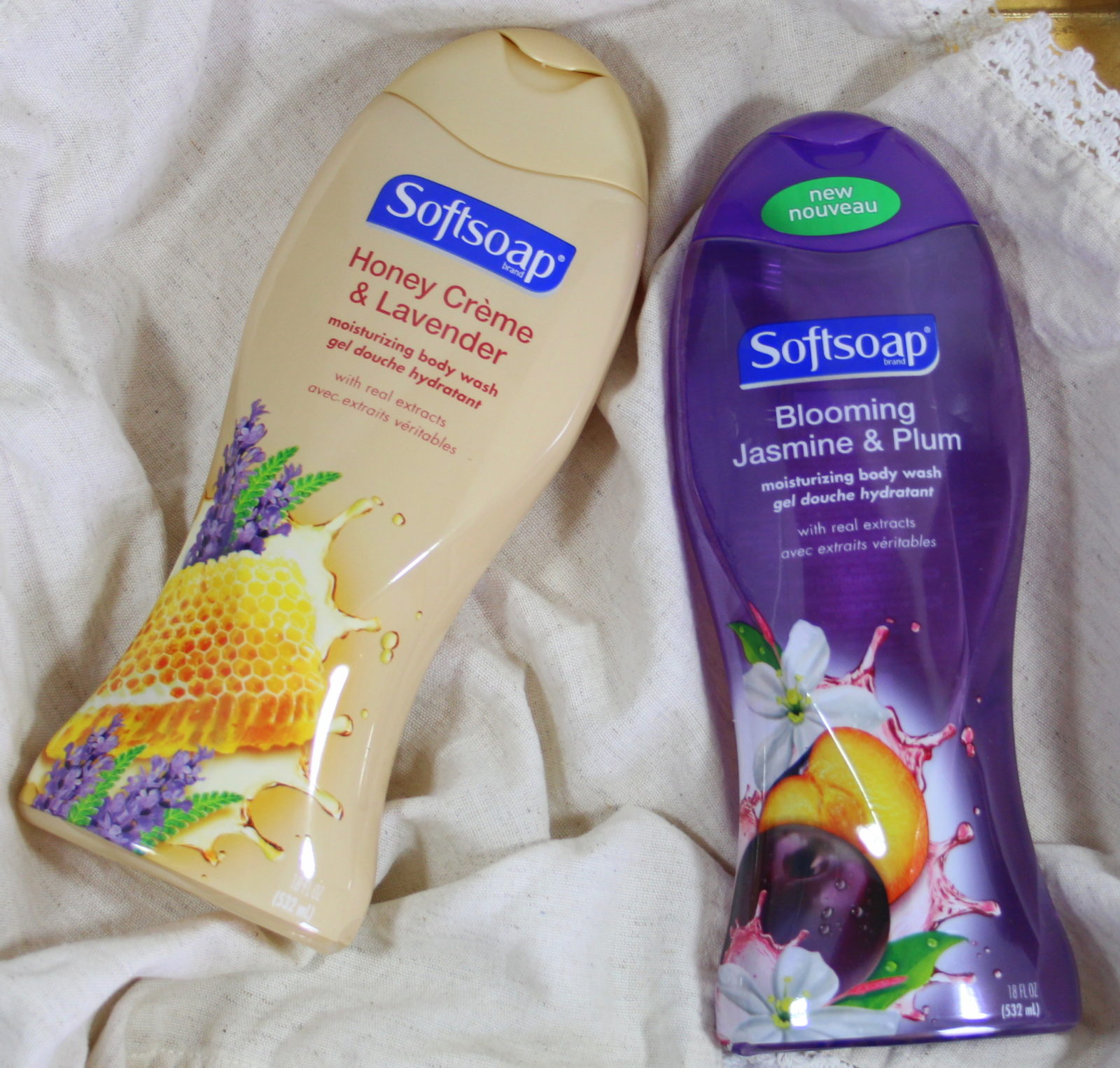 Softsoap Moisturizing Body Wash – Honey Creme & Lavender + Blooming Jasmine & Plum